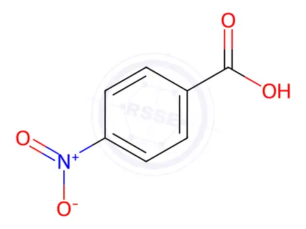 Chemical structure of p-nitrobenzoic acid