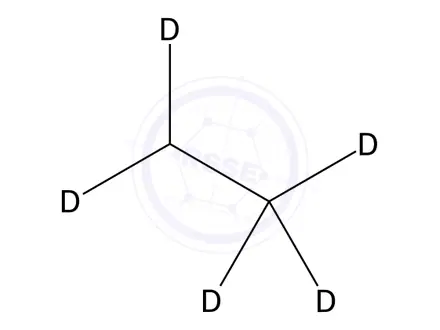 Chemical structure of Ethane-d5 (gas)