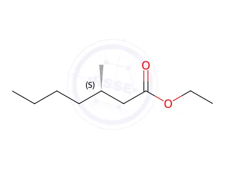 Chemical structure of (3S)-3-Methyl-ethylester Heptanoic Acid