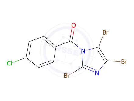 Chemical structure of 2,4,5-Tribromo-1-(p-chlorobenzoyl)-midazole