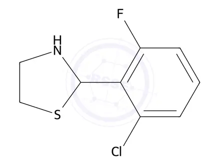 Chemical structure of 2-(2-Chloro-6-fluorophenyl)thiazolidine