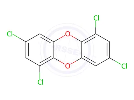Chemical structure of 1,3,6,8-Tetrachlorodibenzo-p-dioxin