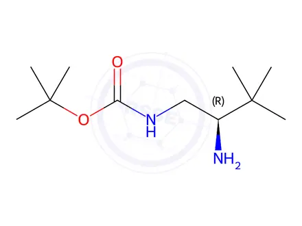 Chemical structure of (R)-(2-Amino-3,3-dimethyl-butyl)-carbamic acid tert-butyl ester