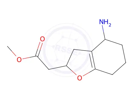 Chemical structure of Methyl 2-(4-amino-2,3,4,5,6,7-hexahydrobenzofuran-2-yl)acetate