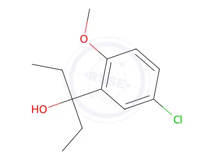 Chemical structure of 3-(5-Chloro-2-methoxyphenyl)pentan-3-ol