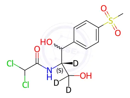 Chemical structure of ent-Thiamphenicol-[D3]