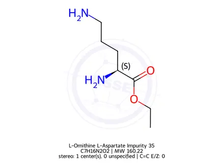 Chemical structure of L-Ornithine L-Aspartate Impurity 35