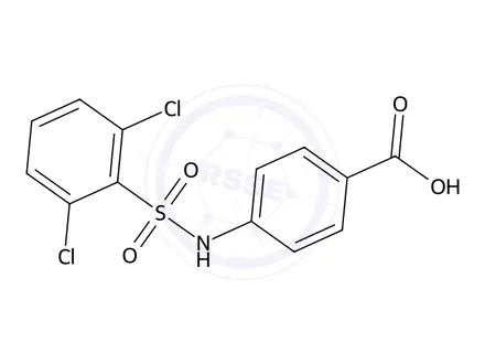 Chemical structure of 4-((2,6-Dichlorophenyl)sulfonamido)benzoic acid