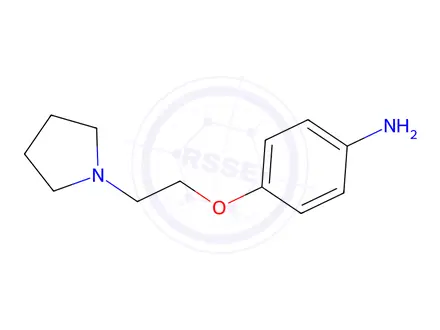 Chemical structure of 4-(2-(pyrrolidin-1-yl)ethoxy)aniline