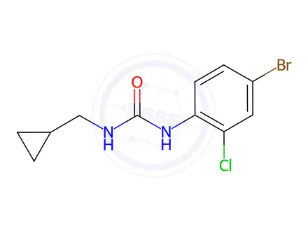 Chemical structure of 1-(4-Bromo-2-chlorophenyl)-3-(cyclopropylmethyl)urea