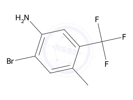 Chemical structure of 2-Bromo-4-methyl-5-(trifluoromethyl)aniline