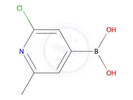 Chemical structure of 2-Chloro-6-methylpyridine-4-boronic acid