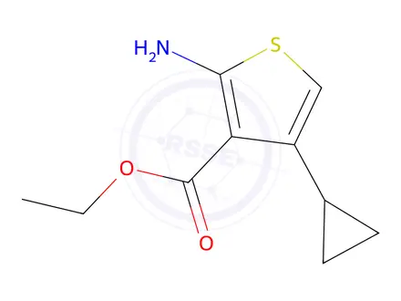 Chemical structure of 2-Amino-4-cyclopropyl-thiophene-3-carboxylic acid ethyl ester