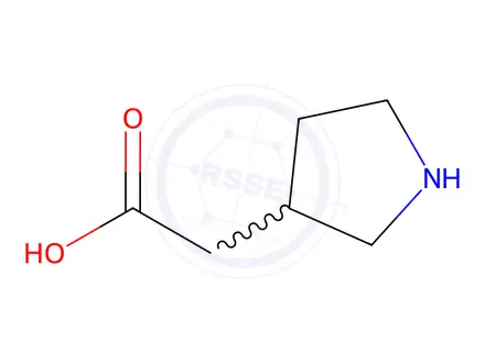 Chemical structure of 2-(pyrrolidin-3-yl)acetic acid