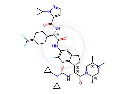 Chemical structure of Vancomycin EP Impurity C Trifluoroacetate (Aglucovancomycin B Trifluoroacetate)