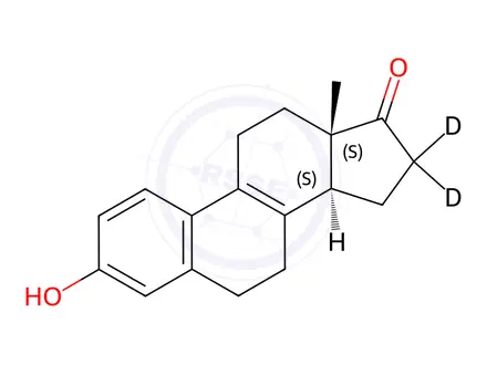 Chemical structure of 8,9-Dehydro Estrone-[D2]