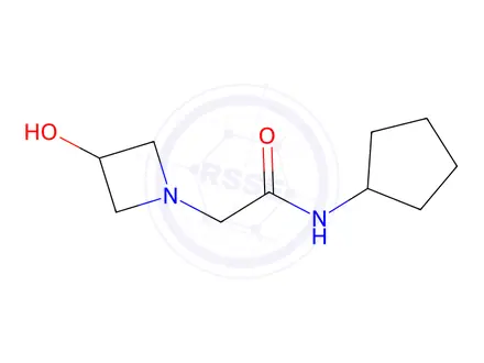 Chemical structure of N-Cyclopentyl-2-(3-hydroxyazetidin-1-yl)acetamide