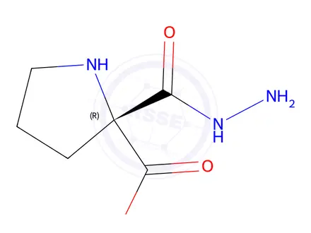 Chemical structure of L-Proline, 2-carboxyhydrazide (9CI)