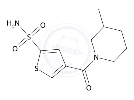 Chemical structure of 4-(3-Methylpiperidine-1-carbonyl)thiophene-2-sulfonamide