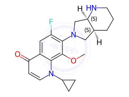 Chemical structure of Decarboxy Moxifloxacin