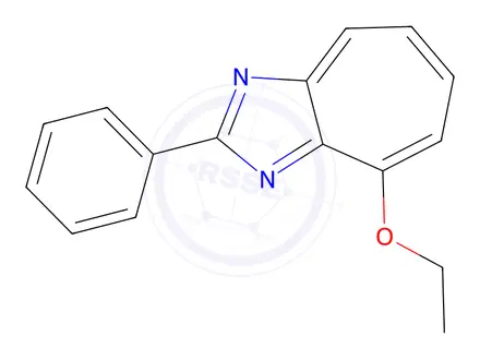 Chemical structure of 2-phenyl-8-ethoxycycloheptimidazole