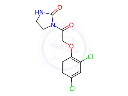 Chemical structure of 1-[2-(2,4-dichlorophenoxy)acetyl]imidazolidin-2-one