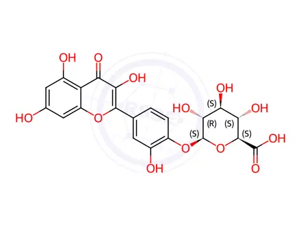 Chemical structure of Quercetin-4'-O-Glucuronide