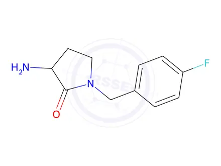 Chemical structure of 3-amino-1-(4-fluorobenzyl)pyrrolidin-2-one