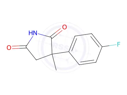 Chemical structure of 3-(4-fluorophenyl)-3-methylpyrrolidine-2,5-dione
