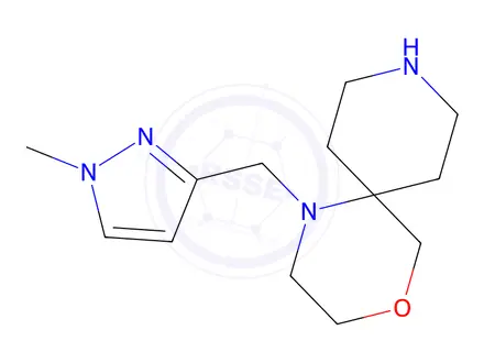 Chemical structure of 1-((1-Methyl-1H-pyrazol-3-yl)methyl)-4-oxa-1,9-diazaspiro[5.5]undecane