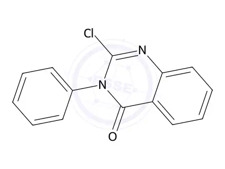 Chemical structure of 2-Chloro-3-phenyl-3,4-dihydroquinazolin-4-one