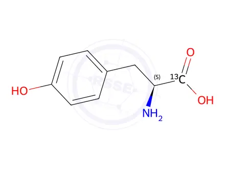 Chemical structure of L-Tyrosine-13C