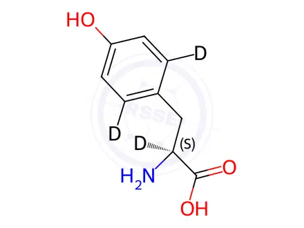 Chemical structure of L-Tyrosine-d3