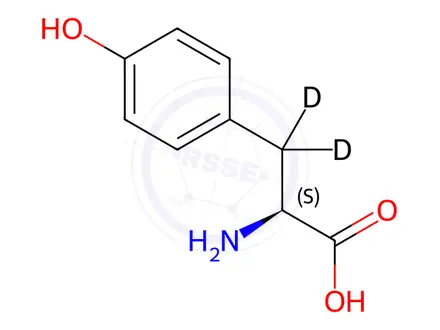 Chemical structure of L-Tyrosine-3,3-d2