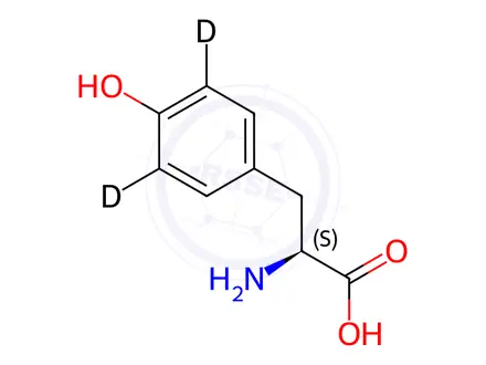 Chemical structure of L-Tyrosine-d2-1