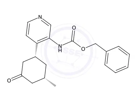 Chemical structure of Rel-benzyl (4-((1R,3S)-3-methyl-5-oxocyclohexyl)pyridin-3-yl)carbamate