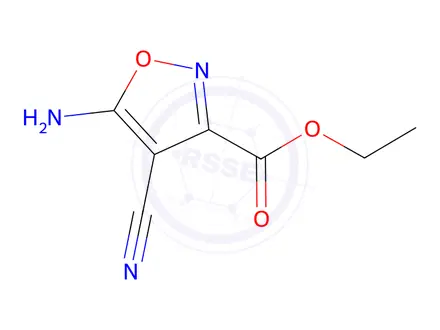 Chemical structure of Ethyl 5-amino-4-cyanoisoxazole-3-carboxylate