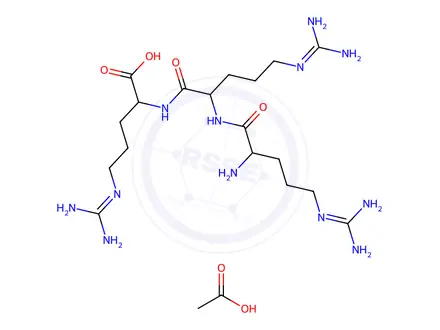 Chemical structure of H-Arg-Arg-Arg-OH acetate salt