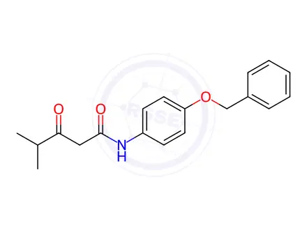 Chemical structure of N-4-Benzyloxyphenyl Isobutyrylacetamide