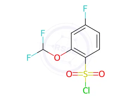 Chemical structure of 2-(Difluoromethoxy)-4-fluorobenzenesulfonyl chloride