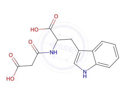 Chemical structure of N-(2-Carboxyacetyl)-L-tryptophan