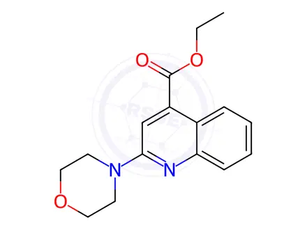 Chemical structure of Ethyl 2-morpholinoquinoline-4-carboxylate