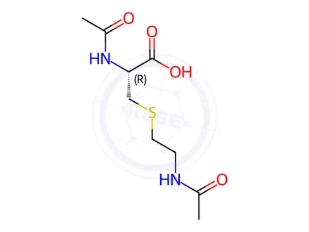Chemical structure of N-Acetyl-S-(2-acetylaminoethyl)-L-cysteine