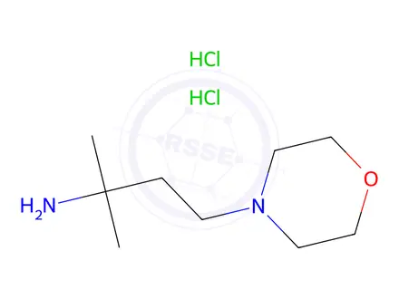 Chemical structure of 2-methyl-4-morpholinobutan-2-amine dihydrochloride