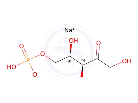 Chemical structure of D-Xylulose 5-phosphate sodium
