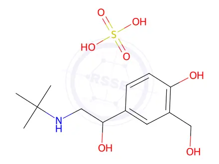 Chemical structure of Salbutamol hemisulfate