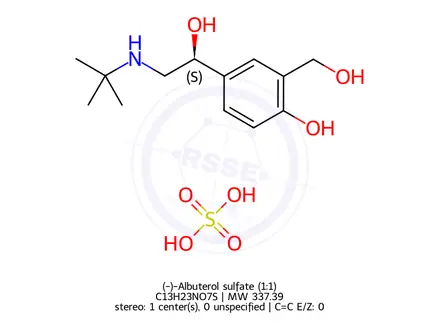 Chemical structure of (S)-Albuterol Sulfate