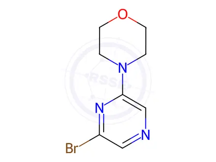 Chemical structure of 4-(6-Bromopyrazin-2-yl)morpholine