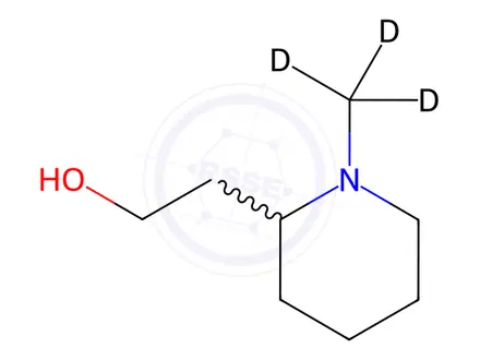 Chemical structure of 1-Methylpiperidine-2-ethanol-d3