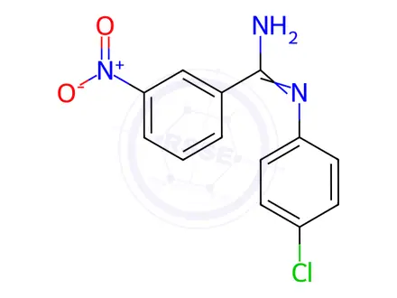 Chemical structure of N'-(4-chlorophenyl)-3-nitrobenzimidamide